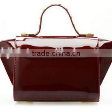 Superior Lacquer Leather Youth Clinch Bolt Style Fasion Handbag photo-4