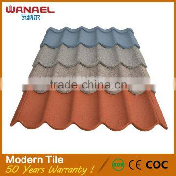 Wanael high quality all types of roof tiles of steel roofing tiles