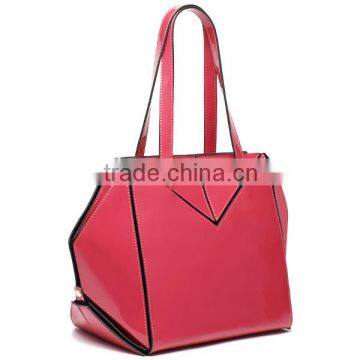 Ladies Unique Sexangle Charm Shape Pink Color Candy Handbags photo-3