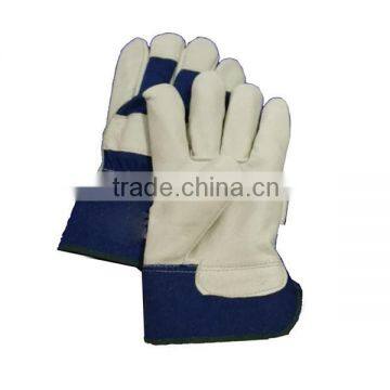 Toughness pigskin leather work glove with high quality