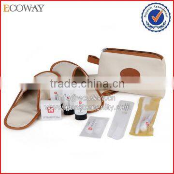 high quality portable with bag travel airline hotel amenity kit