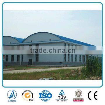 arch roof steel structure warehouse
