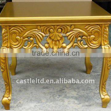 Gold Carved End table