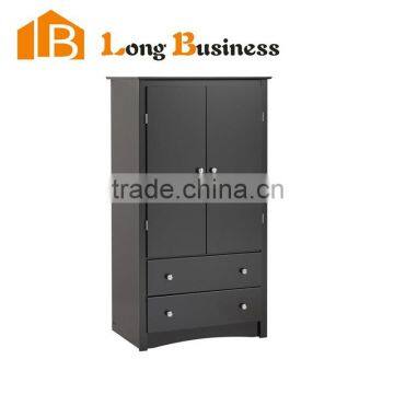 New design black European style wardrobe