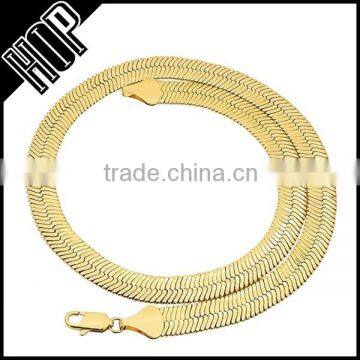 Hip Hop Gold Plated Snake Chain Necklace