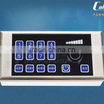 8CH DMX Dimmer Wall Mounted Control Panel Light Control and Dimmer for KTV/Bars/Home Theater