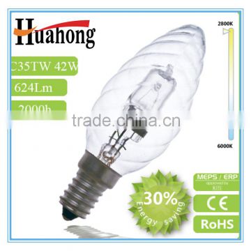 ECO halogen bulb Clear 230V 28W C35 Halogen Lamp