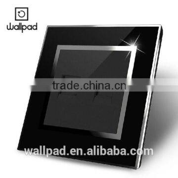 OEM Factory Wallpad Black Waterproof Acrylic Glass 110~250V EU UK RJ11 RJ45 Telephone Computer Wall Socket Modular Jack photo-2