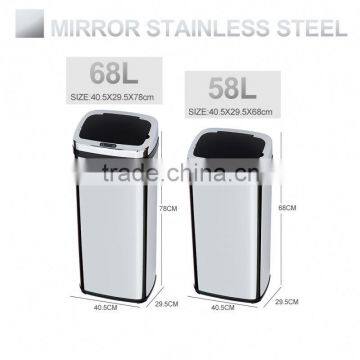 8 10 13 Gallon Infrared Touchless Dustbin Stainless Steel Waste Bin Steel Trash Can/dustbin/waste Bin Hotel Room SD-007 photo-4