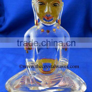 Exclusive Crystal Quartz / Sfatik Hand Carved Mahavir Swami Ji