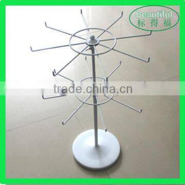 Portable 2 Tiers Rotating Jewelry display rack