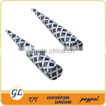 New pattern acrylic ear tunnel body jewelry long ear tunnel