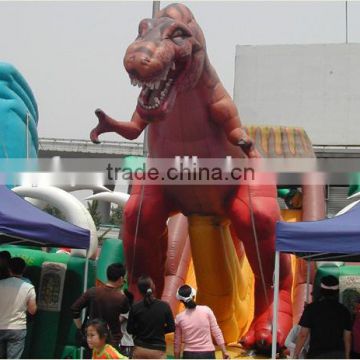 dinosaur cartoon inflatable waterproof slide / dinosaur bouncy castle