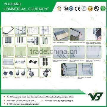 2015 Hot Sell NSF 48x14 Inch Heavy Duty 5 Layer Home Use Wire Epoxy Display Rack (YB-WS011) photo-5