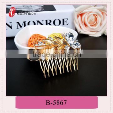 2016 newest hot selling beautiful bride crystal hair comb