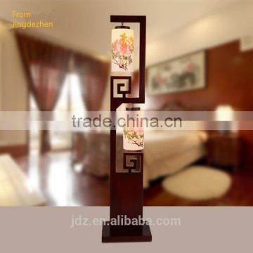 Jingdezhen Ceramic antique wood floor standing lamp