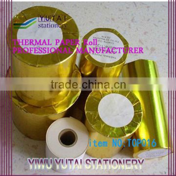 Best price thermal paper roll with Gold foil packing