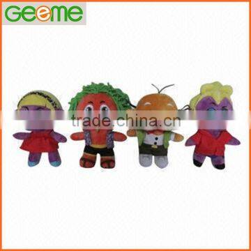 JM8828 Cartoon Plush Dolls with Embroidered Face