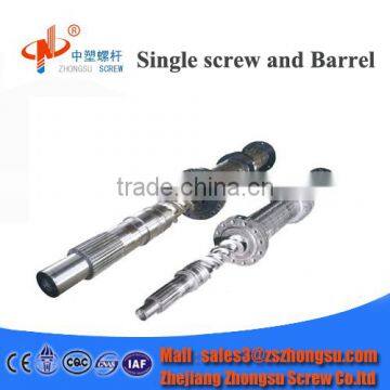 Rubber screw barrel for hot/cold feed rubber extruder