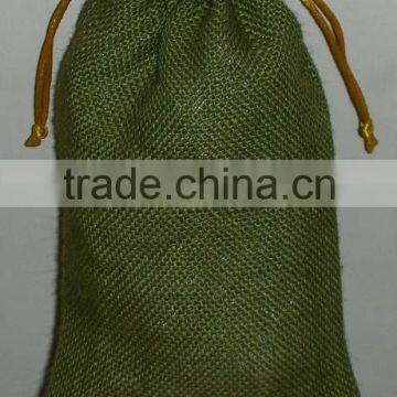 Jute promotional pouch with drawstring