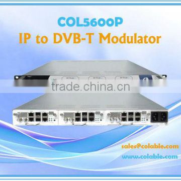 CATV dvbt Modulator with multiplexer for ip input address COL5600P