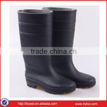 High quality men's safety shoes with steel toe steel midsole rain boots