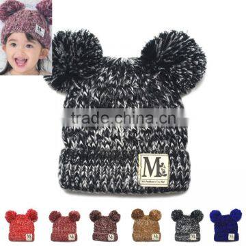 MZ3020 Winter Warm Beanie Toddler Girl Hat Boy Baby Hats Cap Wool Knit hats