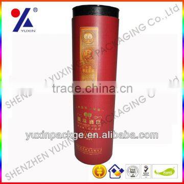 high quality round cardboard boxes with lids tube wine box with tin paper box for wine glass from China