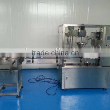 automatic vial filling and sealing machine for powder