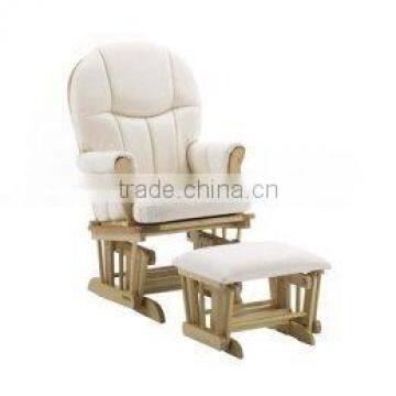 2013 Wooden Glider Chair With Ottoman