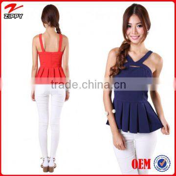 2014 woman peplum top new design china online selling wholesale clothing