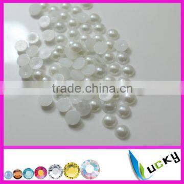 flat back haif round ABS pearl with various size from 3mm to 20mmm