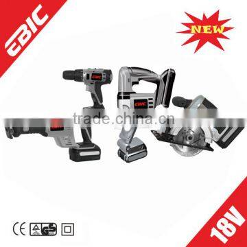 18V Cordless Tools Set/2014 New Power Tools/circular saw/cordless drill/reciprocating saw/jig saw/flash light