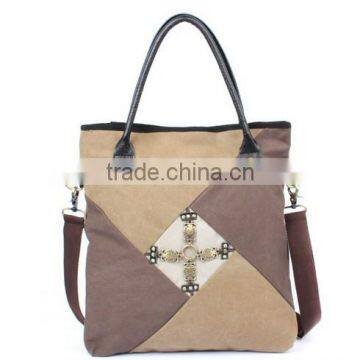 New arrivel cross canvas women causal bags cheap shopping bags handbags china