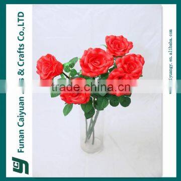 2014 decorative PU red rose anthurium price real touch artificial flower