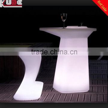 New Stylish Outdoor Party Tall Wine Bottle Ice Bucket Bar Table and Bar Chair With RGB Light Glowing