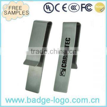 Etching Logo Top Quality Stainless Steel Money Clip