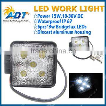 15W LED DRIVING LIGHT ,5pcs*3w LED lamps for car for Boat truck lamp