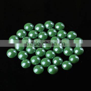 factory selling 8mm light green color oil painting ceramic beads with glue garment accessory for africa market