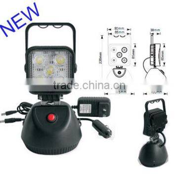 Portable LED Rechargeable Flood Light with AC/DC Car Adapter, Emergency LED Rechargeable Work Light (SR-RWM-15A,15W)Magnet Type