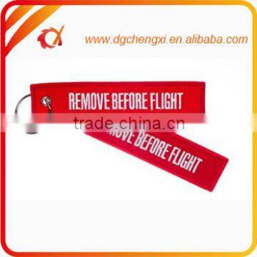 Customized Remove Before Flight Keychain , Remove Before Flight Embroidery Keychain