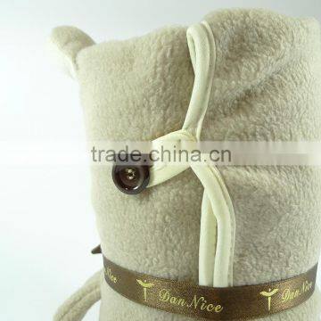 Lucky Cat With a Bow Polar Fleece Blanket photo-4