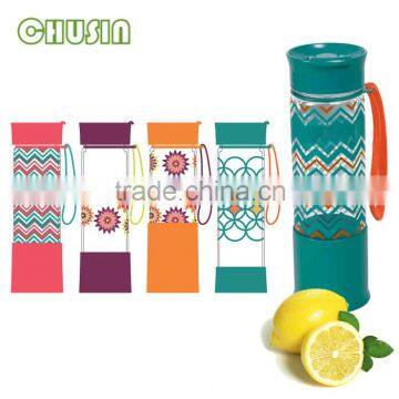 Customizable Glass Water Bottle 100% BPA Free With Silicone Sleeve