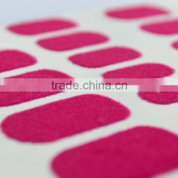 Christmas custom 3D lavender pink velvet nail wrap flocking powder nail strips self-adhesive nail sticker factory