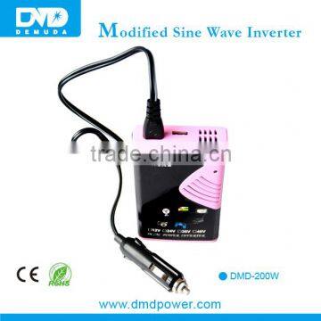 Excellent quality 200w 12vdc to 220vac car power inverter