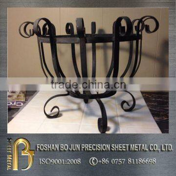 2016 sheet metal fabrication customized casting iron flower racks manufacture