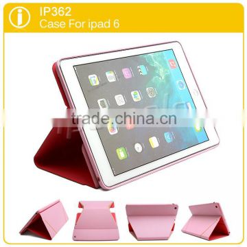 tablet pc leather shell transformer case for ipad 6 protective cover