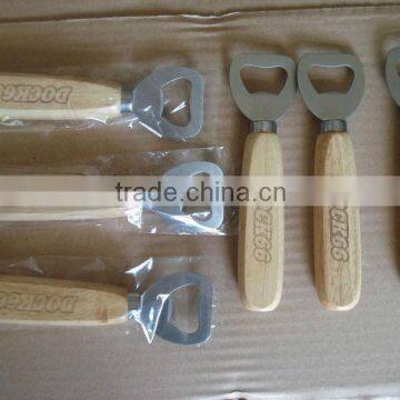 hot selling wooden handle beer bottle opener wholesale