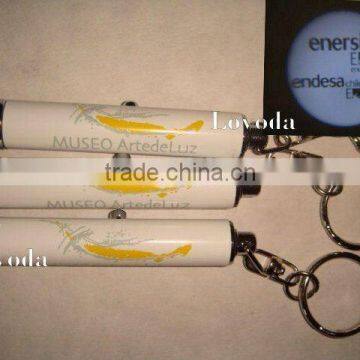 Metal led keychain torch JLP-035 cheaper price with your logo projector