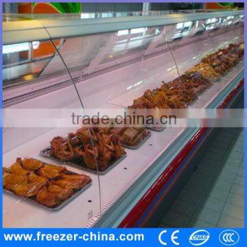 Luxury Single-temperature Style Display Cooler Display Refrigerated Deli Cooler/chiller With a Curved Transparent Glass Cover photo-3